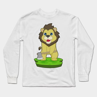 Lion Woodcutter Axe Long Sleeve T-Shirt